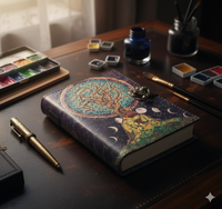 Celtic Tree Life Journal Antique Deckle Edge Handmade Leather Sewing Binding Hardcover Gift Notebook Sketchbook Diary