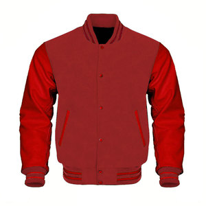 โลโก้ที่กำหนดเองและแขนเสื้อหนังปักลายผ้าขนสัตว์คู่เบสบอลวิทยาลัย - Product Image 6