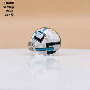 Classic Stone Studded Handmade Enamel Engagement <b>Ring</b> Third Party Certified 925 Sterling Silver Eternity <b>Ring</b> for Women <b>Girls</b> - Product Image 1