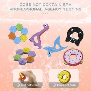 Anneau de dentition en silicone pour bébé, jouet souple pour les nouveau-nés, vente chaude 2026, design mignon de lapin, doux, sans BPA, meilleur approvisionnement - Product Image 5