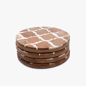 Juego de Posavasos de Madera Ecológicos, Duraderos, Cuadrados, Hechos a Mano, con Superficie Natural Protectora (Paquete de 4 al por Mayor) - Product Image 3