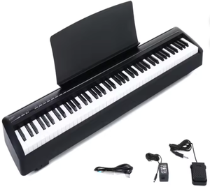 Piano numérique original ES120 à 88 touches avec haut-parleurs - Noir, action compacte à marteaux, 25 sons - Product Image 6