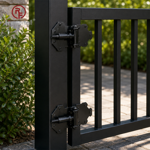 <span class=keywords><strong>Cerniere</strong></span> Regolabili per Cancelli Industriali con Chiusura Automatica e Staffa in Acciaio <span class=keywords><strong>Inox</strong></span> Verniciato Nero per Recinzioni in Legno - Product Image 4