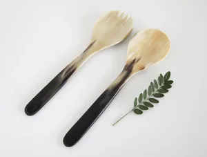 Ustensiles de service de salade en corne de buffle polis sculptés à la main Design nautique attrayant Vache de boeuf naturelle compétitive au meilleur prix - Product Image 6