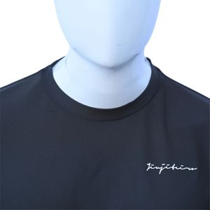Camiseta de entrenamiento negra de gran tamaño Performance Gym T-Shirt Boxy Fit, camiseta de entrenamiento y Fitness duradera que absorbe el sudor y antimicrobiana - Product Image 3