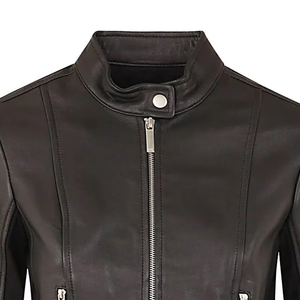 Chaqueta de cuero genuino de primera calidad para mujer moda cálida - Product Image 5