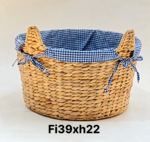 Handmade Eco-Friendly Rattan <b>Cat</b> Face Basket Kids' Clothing and Toy <b>Storage</b> Basket - Product Image 2