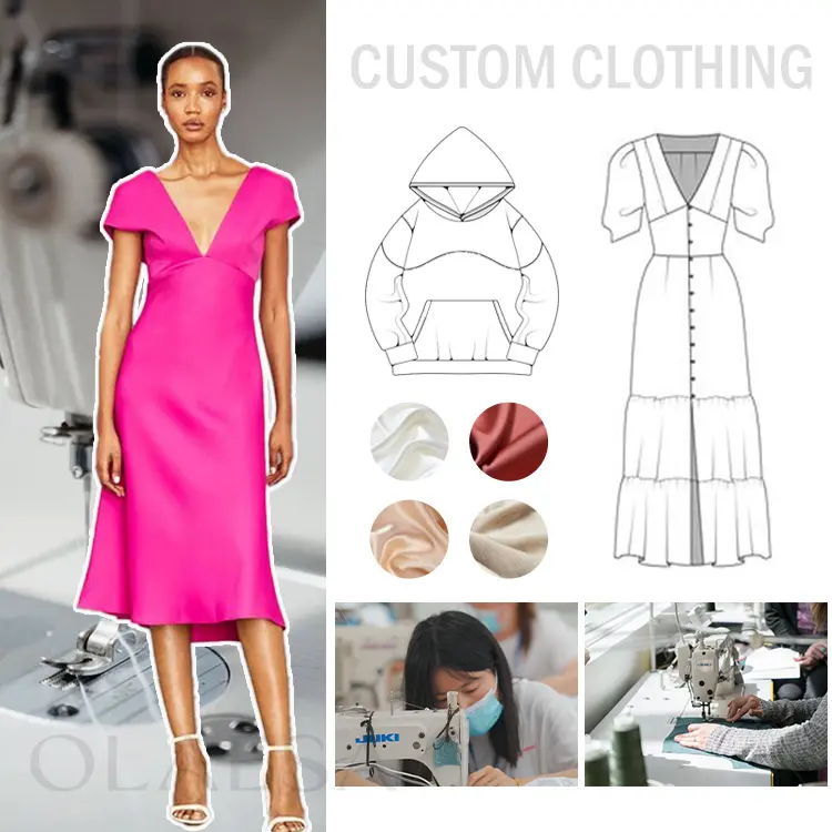 Fabricación de ropa personalizada de alta calidad China vestido Proveedor de Ropa fabricantes verificados fábrica de ropa de mujer