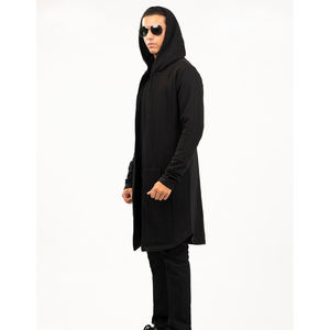 Sudadera con capucha con cremallera larga XL personalizada para hombre, forro de terciopelo de poliéster/algodón pesado para manga, impermeable, otoño - Product Image 3