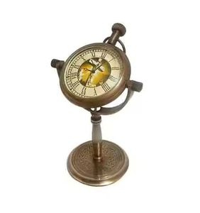 Nautical Design Antique Brass Metal Table <b>Clock</b> <b>Vintage</b> New Home Decor Desktop <b>Clock</b> Cheap Antiqued Metal <b>Clock</b> - Product Image 5