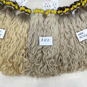 Extensions de cheveux humains en vrac, très haute qualité, magnifiques, très brillantes et lisses, faciles à appliquer, ondulées naturelles. - Product Image 1