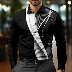Chemises décontractées imprimées par sublimation personnalisée Chemises pour hommes respirantes de haute qualité Chemises à manches longues au design élégant - Product Image 5