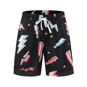 Shorts de sport basiques 2025 en maille 100 % polyester respirante à séchage rapide, style urbain, avec logo personnalisé imprimé, pour hommes, confortables, à taille élastique - Product Image 3