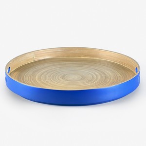 Bandeja de fibra de bambú de bobina natural al por mayor para banquetes de boda y eventos, bandejas de servicio redondas hiladas producidas en Vietnam - Product Image 6