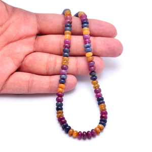Cuentas Redondas Lisas de Zafiro Amarillo AAA+ de 6mm-7mm, Cuentas Sueltas de Piedras Preciosas de Zafiro Azul Natural y Rubí para la Fabricación de Joyas - Product Image 1