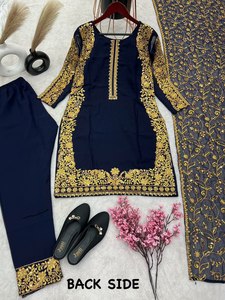 Excellente qualité Heavy Diamond Georgette Salwar Kameez Robe élégante personnalisable pour les fêtes Dernière collection - Product Image 5