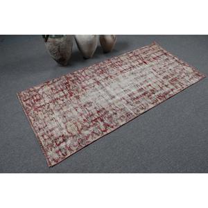 พรมตุรกีวินเทจ ขนาด 3.1x6.5 ฟุต (93x198 ซม.) พรมลายปะติดสีแดง - Product Image 2