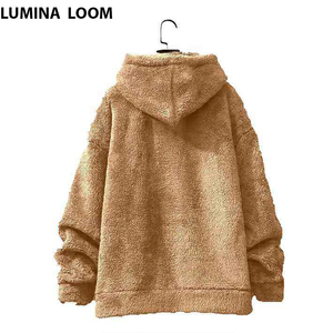 เสื้อฮู้ดผ้าฟลีซผ้าฝ้าย100% ลำลองมีฮู้ดผ้าถักน้ำหนักเบาพิมพ์โลโก้ได้ตามต้องการ - Product Image 3