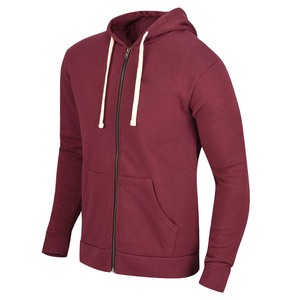 Sudaderas con Capucha Personalizadas para Hombre, de Invierno, de Poliéster/Algodón, con Cierre de Cremallera y Diseño de Bloques de Color en Contraste - Product Image 1