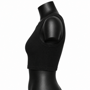 Top Corto Acanalado Personalizado para Mujer, Sin Mangas, para Gimnasio, Yoga, Fitness, Ropa Deportiva, OEM, Venta al Por Mayor, Alta Calidad - Product Image 4