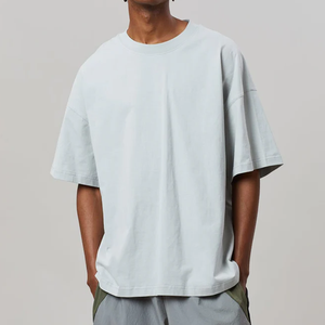 Color sólido Hombres Boxy Fit Tee Streetwear Hombres Boxy Fit Tee Diseño personalizado Hombres Boxy Fit Tee - Product Image 5