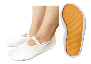 Precio al por mayor de lona suave plana mujeres niñas niños zapatos de baile de Ballet zapatos de baile de gimnasia de cuero para niñas niños gimnasia - Product Image 5