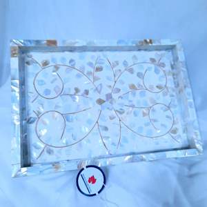 Proveedor y exportador líder de la India Exquisita bandeja para servir con incrustaciones de madreperla y hueso para el fabricante de Navidad - Product Image 6