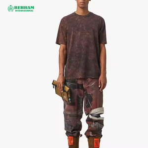 เสื้อยืดผู้ชายสั่งทำพิเศษ ล้างสีแบบแอซิดวอช ผ้าฝ้าย 100% เป็นมิตรกับสิ่งแวดล้อม ทรงโอเวอร์ไซส์ สไตล์ลำลอง - Product Image 3