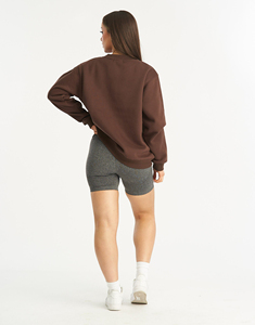 Sudadera de gran tamaño para mujer, novedad de 2026, ropa informal con hombros caídos, Impresión de logotipo personalizada con servicio OEM - Product Image 4