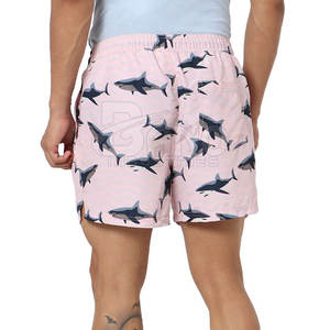 Shorts de plage respirants à séchage rapide pour hommes, style urbain, motif uni, taille mi-haute avec cordon de serrage – Nouvelle Arrivée en Promotion - Product Image 3