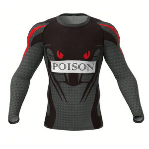 Vente flash Nouveaux vêtements de sport de marque Nouveauté Rash Guard pour hommes Prix bas Conception personnalisée Rash Guard MMA pour hommes Rash Guard BJJ pour garçons - Product Image 1
