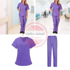 ชุดสครับสำหรับผู้หญิงชุดสครับสำหรับผู้หญิงสีและโลโก้ที่กำหนดเอง - Product Image 4