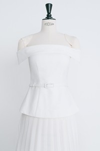 Faldas plisadas de clase alta a buen precio para mujer, falda AIRPO de Color blanco 73% Cupro 27%, etiquetas personalizadas de poliéster, etiquetas WHITEANT Vietnam - Product Image 4