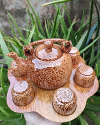 Wooden Coconut <b>Teapot</b> - a Distinctive Handcrafted Product From Coconut and Wood by Viet Fargimex - Product Image 4