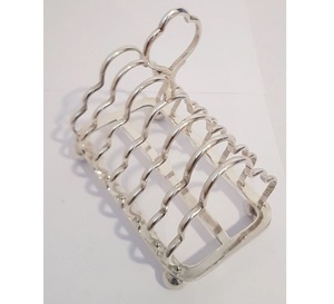 Porte-toasts en argent antique moderne pour les morceaux de pain du petit-déjeuner accessoires de cuisine rangement et organisation à domicile porte-toasts - Product Image 4