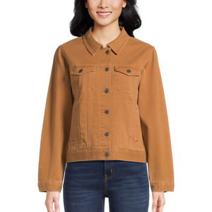 Chaquetas Vaqueras para Mujer 2026, Personalizadas, Color Azul Cielo y Blanco, Algodón Impermeable, Ecológicas, Servicio OEM, Precio Bajo al por Mayor - Product Image 1
