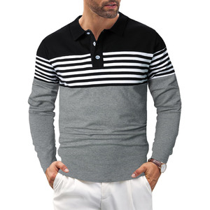 Polos à manches courtes pour hommes de haute qualité à séchage rapide Plus XL décontracté bouton personnalisé Spandex tissu broderie polos - Product Image 1