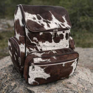 Wholesale Handmade Hair-On Leather <b>Backpack</b> Cowhide Travel <b>Laptop</b> Bag Custom Logo Supplier Manufacturer Bulk LHBP-0047 - Product Image 4