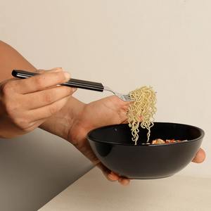 Ligne de couverts à poignée noire coordonnée construite pour les buffets de villégiature réceptions de mariage configurations de restauration d'hôtels et de cafés - Product Image 2