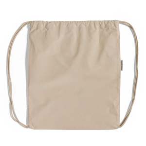 Large Organic Cotton Canvas Drawstring <b>Backpack</b> Zipper Closure Customizable Logo <b>Foldable</b> Mesh for Advertising Storage Gift Use - Product Image 3