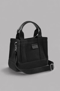 Sac fourre-tout mini en toile personnalisé avec logo et fermeture éclair |   Sac fourre-tout décontracté imperméable pour femmes, sac à main OEM ODM - Product Image 4