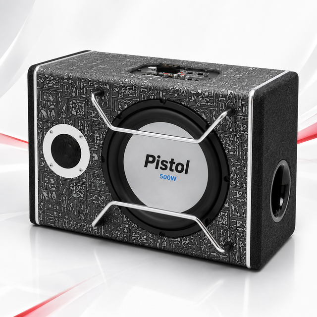 A1010 12 Inch Active Car Subwoofer 500W RMS Built-in Amplifier 12V Slim Under Seat Bass Speaker Enclosure for Car Audio