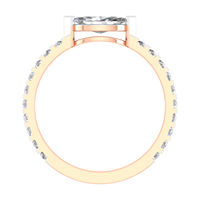 Bague de fiançailles en or massif 14 carats de luxe, bijoux fins, diamant de laboratoire fantaisie de coupe marquise, cadeau de mariage, fabricant indien