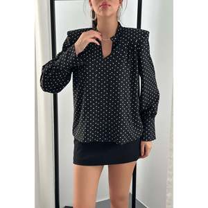 Chemise noire à pois - Noir - Product Image 3