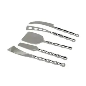 Ensemble d'outils de coupe de fromage en acier inoxydable élégant de 4 couverts couleur argent couverts parfaits pour les mariages hôtel maison accessoire - Product Image 4