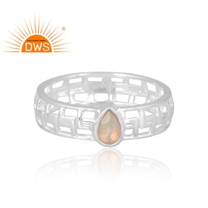 Anillo de piedras preciosas de ópalo etíope Natural de plata de ley más vendido, joyería personalizada para mujer, regalo para ella - Product Image 3