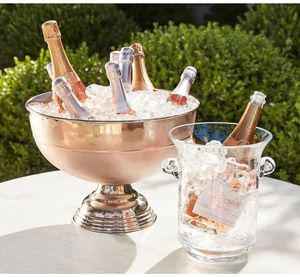 Bar en acier inoxydable fini brillant Champagne Bière Bouteille de vin Bol Refroidisseur de boisson Party Service Bol à champagne - Product Image 1