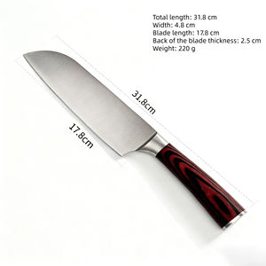Cuchillo de Chef de Acero Inoxidable Damasco Ecológico de Alta Calidad, Cuchillo para Carne de 7 Pulgadas, Ambidiestro, con Mango de Madera - Product Image 4