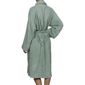 Albornoz de algodón turco de tela de felpa de lujo para hombre de 2025 estilos, bata de lujo de talla grande con logotipo personalizado, logotipo de nombre con cinturón - Product Image 6