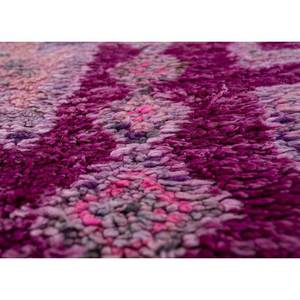 Tapis en laine noué à la main Nuray, motif médaillon rose et violet, grande surface 9x12, tapis de salon pour usage domestique - Pae-4580 - Product Image 3